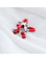 Double bell pendant, breast clip, female slave, teat stimulation, alternative toy SM torture tool