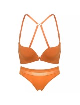 Sexy and confused front button bra girl's no steel ring gathered underwear suit, small bra, no trace on students' beautiful back