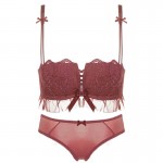 Sexy sexy sexy lace underwear suit no steel ring girls gather together to close the non breast bra small bra thin back flat chest